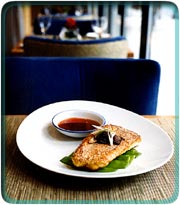 Calm before the OM: Bliss' uncluttered plate of red snapper with sweet and sour sauce leaves plenty of room for thought.