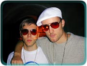 SOMEONE ELSEāS PROBLEM: Bjoern Hartmann 
(left) and Jay Haze are throwing  one last gig and 
heading to Amsterdam.